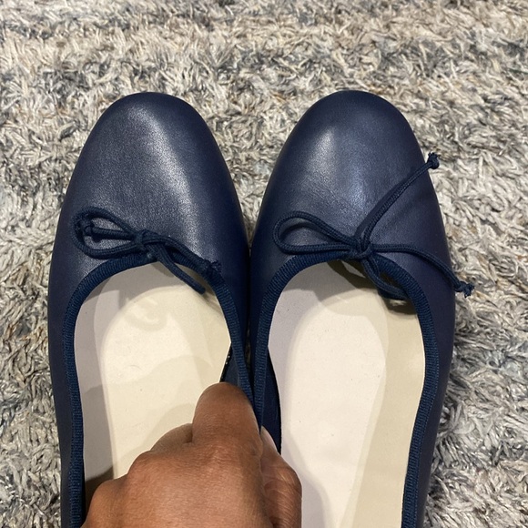 Loft leather upper ballet flats lot/2 navy blue and black sz 10.5 - Picture 11 of 14